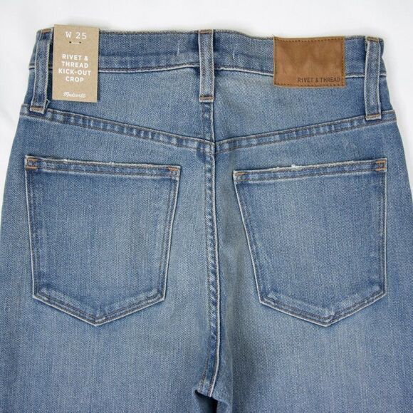 Madewell Rivet & Thread Cali Demi-Boot Jeans in Shetland Wash, ‎ made in USA, 25 - Picture 10 of 16